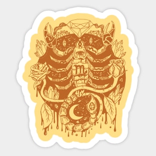 Terracotta Mystic Scorpio Zodiac Sticker